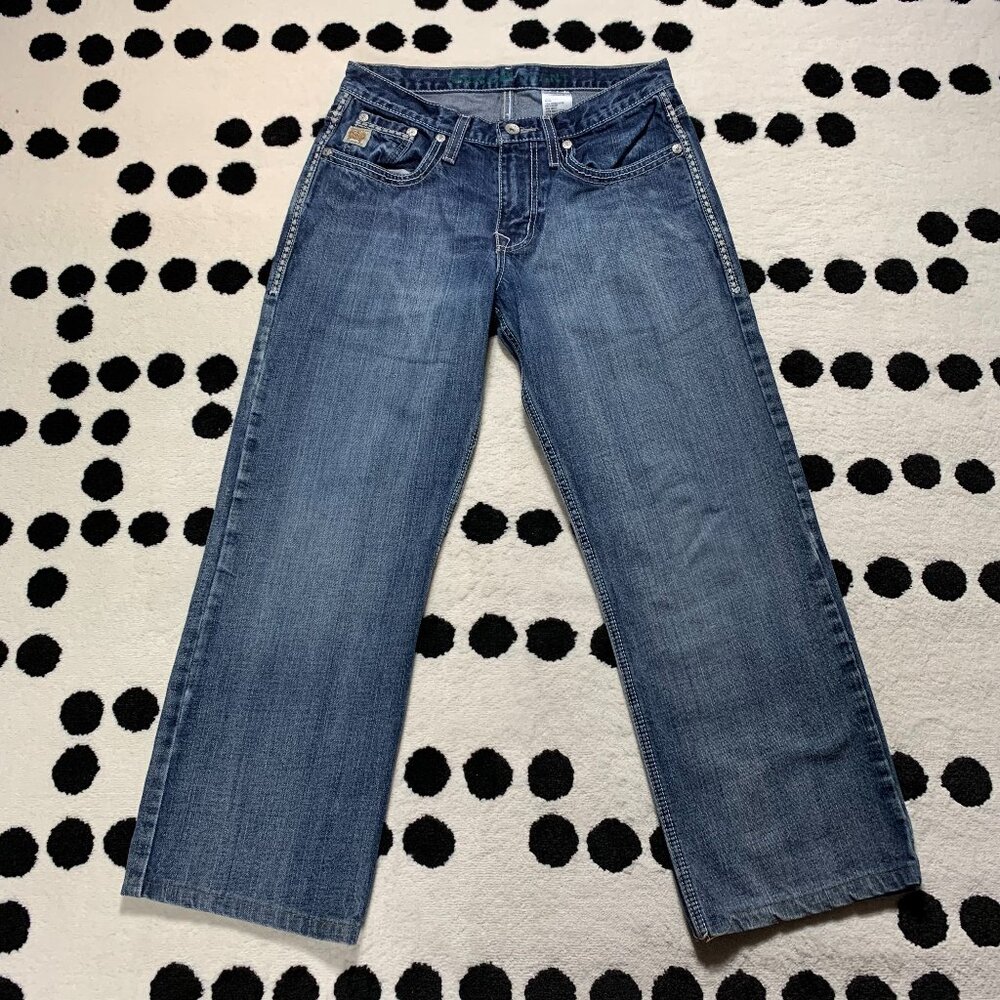 Cinch Bronze Label Grant Medium Wash Denim Straight Leg Bootcut Jeans